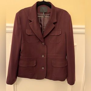 The Limited Burgundy Blazer Jacket